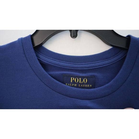 Polo Ralph Lauren PP23RL Men's Sz M Blue Terry Crew Neck Sleepwear T-Shirt $50 - Picture 6 of 6